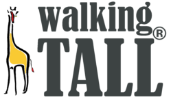 Walking tall logo for Online Virtual Coaching.